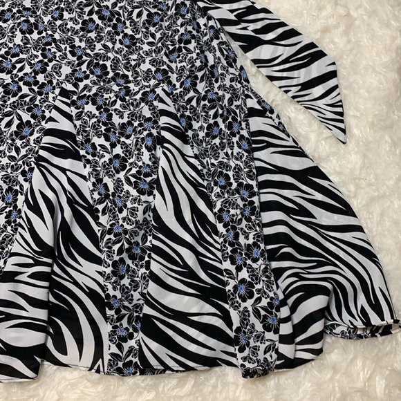 WHBM Mixed Print Belted Dress - Picture 2 of 7